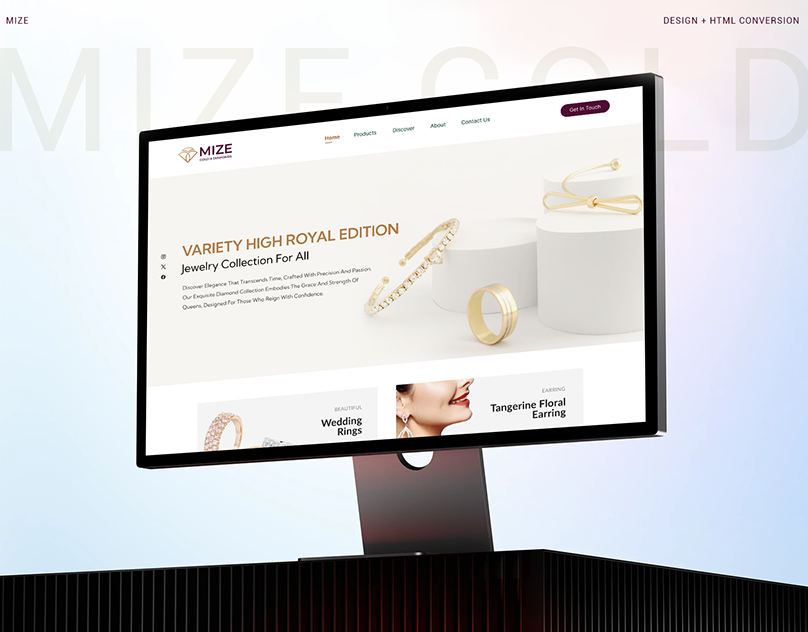 MizeGold e-commerce design